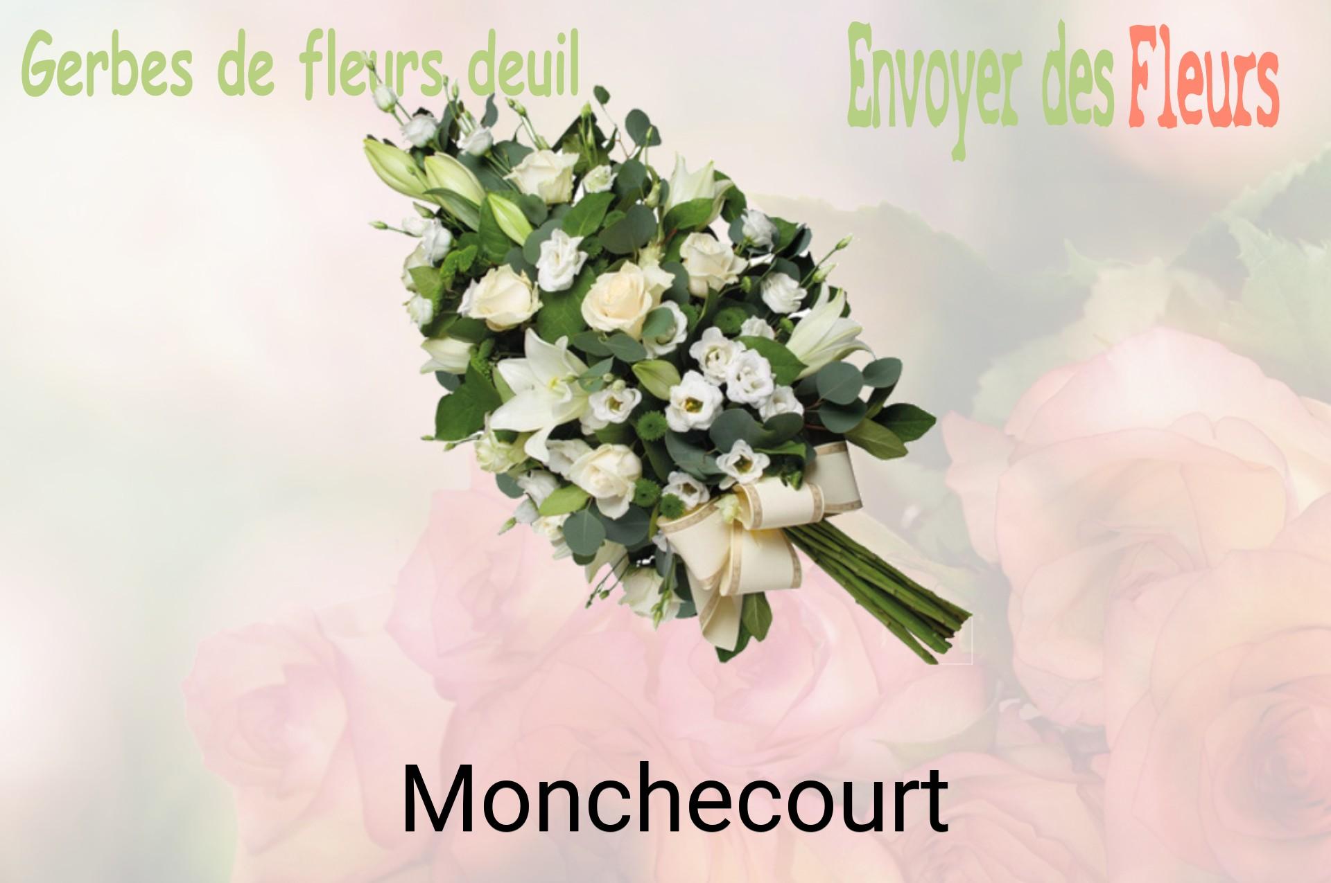 Gerbe de fleurs de deuil livrée à Monchecourt